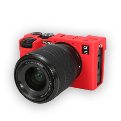 کاور سیلیکونی Sony A7C II (قرمز)