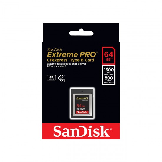SanDisk 64GB Extreme PRO CFexpress Card Type B SDCFE-064G-ANCNN