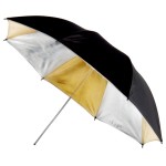 چتر مشکی داخل طلایی/ نقره ای 90 سانتی متر
