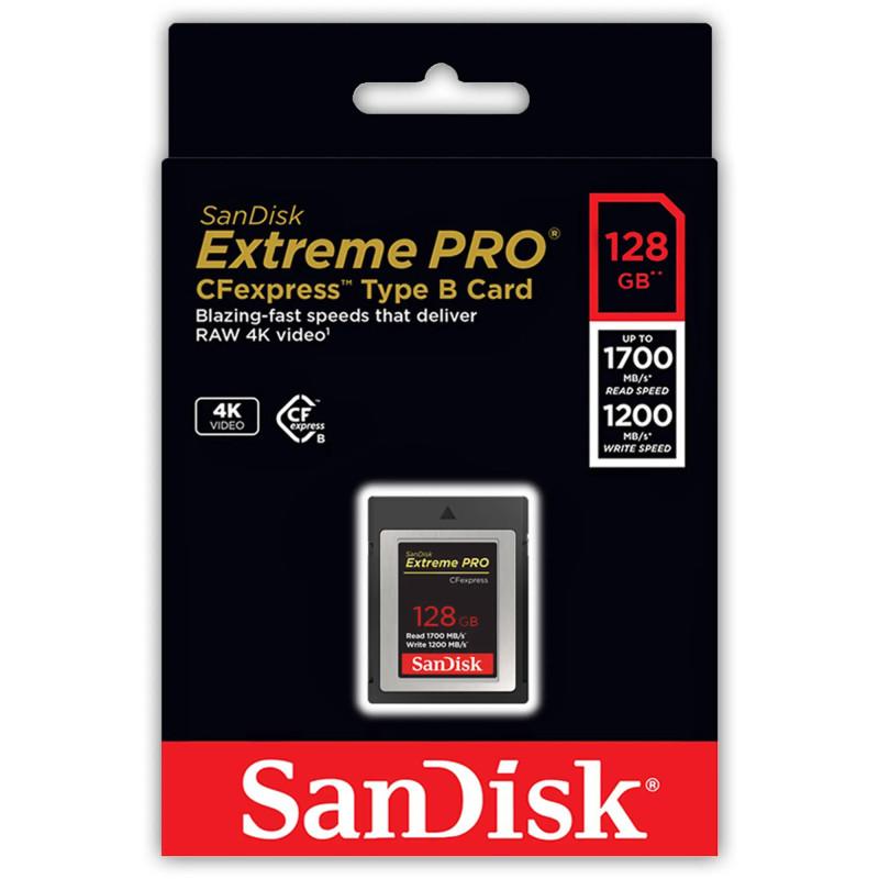 کارت حافظه SanDisk 128GB Extreme PRO CFexpress Type B کارت حافظه SanDisk 128GB Extreme PRO CFexpress Type B