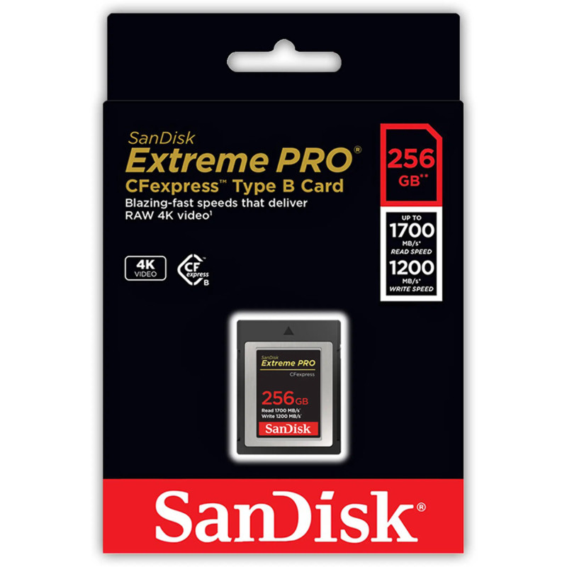 کارت حافظه SanDisk 256GB Extreme PRO CFexpress Type B کارت حافظه SanDisk 256GB Extreme PRO CFexpress Type B