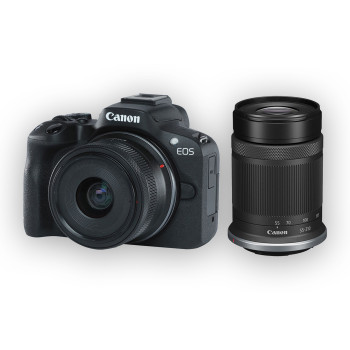 دوربین بدون آینه Canon EOS R50 بهمراه لنزهای 45-18 و 210-55 میلیمتر دوربین بدون آینه Canon EOS R50 بهمراه لنزهای 45-18 و 210-55 میلیمتر